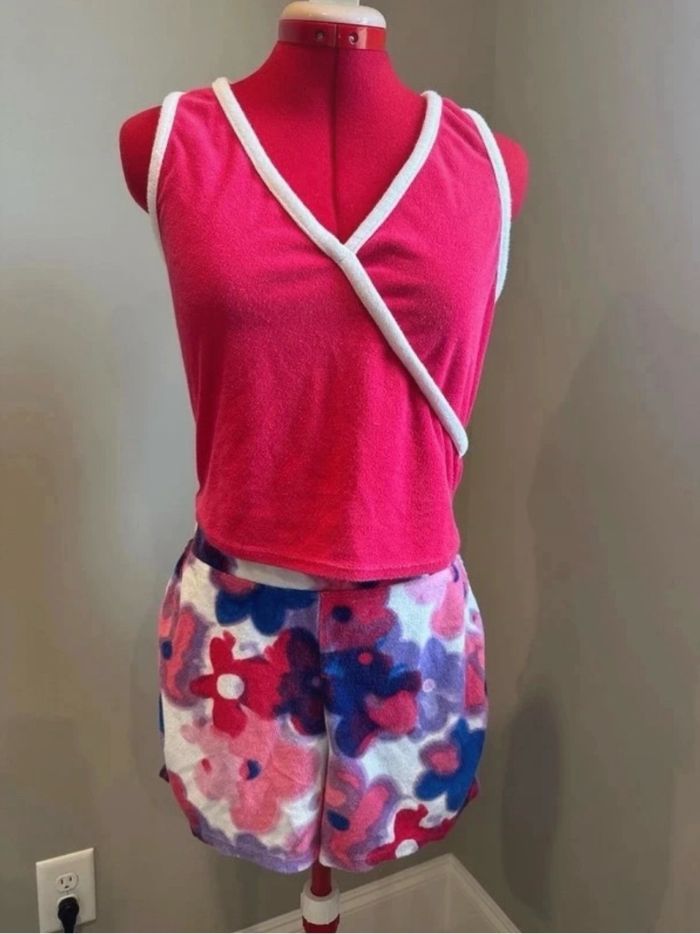 Juicy by Juicy Couture Wrap-Trim Tank & Floral Shorts Towel Terry Set